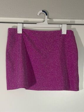 PINK Fuchsia Purple Pink Sparkle Swimskirt Swimsuit coverup NWOT
